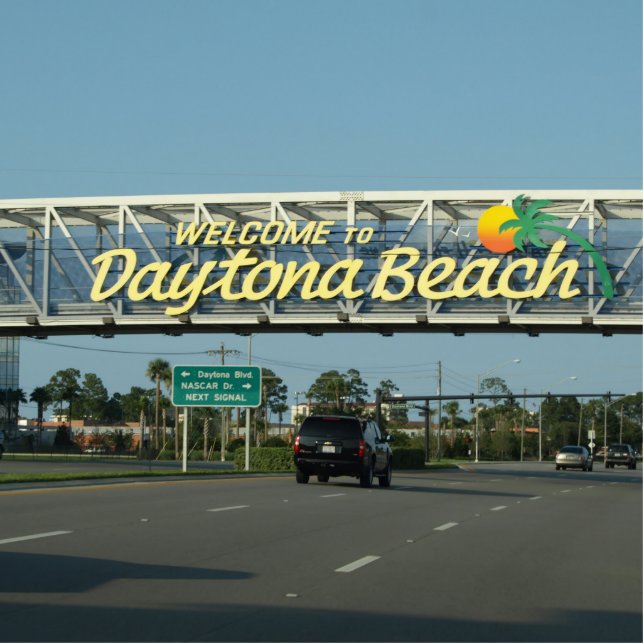 Willkommen zu Daytona Beach Fotoskulptur Magnet (Vorne)