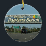 Willkommen zu Daytona Beach Keramikornament<br><div class="desc">Ahhh die Erinnerungen dieser wunderbaren Küste Florida-Stadt! Fantastischer Platz,  Daytona Beach.</div>
