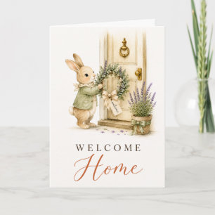 Willkommen Zu Hause Aquarell-Hase Neue Heimat Grüß Karte