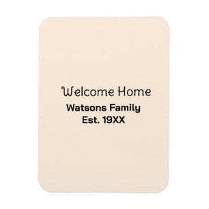 Willkommen zu Hause Familienname gegr. Jahr Gästeh Magnet
