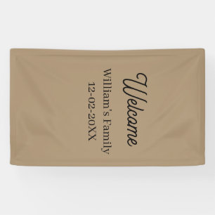 Willkommen zu Hause Familienname Haus Einweihung Banner