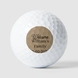 Willkommen zu Hause Familienname Haus Einweihung Golfball
