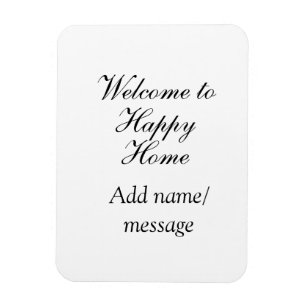 Willkommen zu Hause Seebungalow-Einweihung Name Magnet