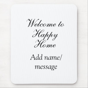 Willkommen zu Hause Seebungalow-Einweihung Name Mousepad