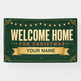 Willkommen-zu-Hause-zu-Weihnachten-Banner aus Viny Banner