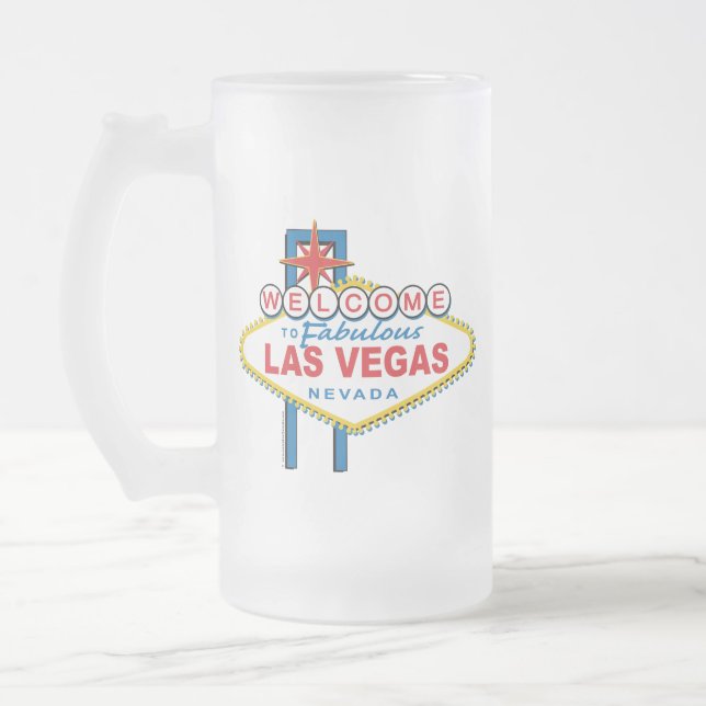Willkommen-zu-Las-Vegas Mattglas Bierglas (Links)