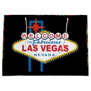 Willkommen zu Las Vegas-Zeichen Große Geschenktüte