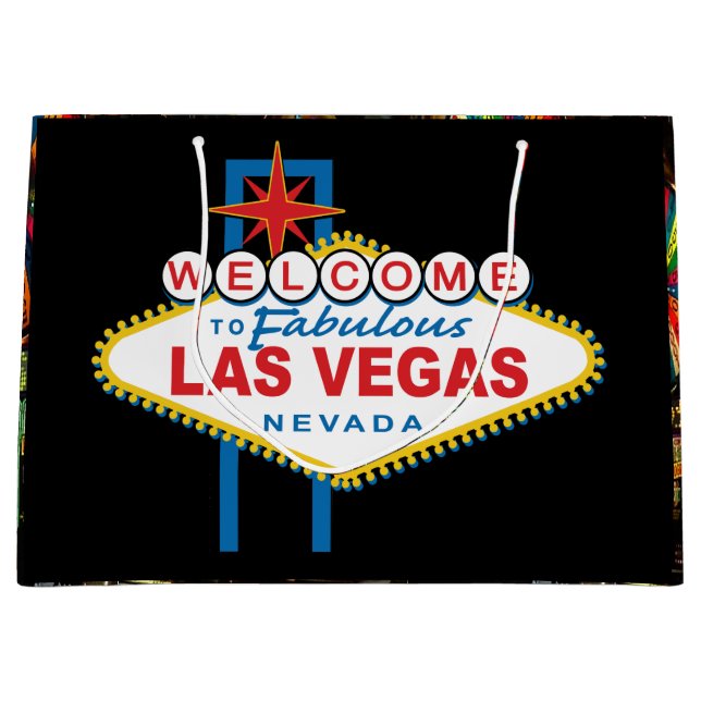 Willkommen zu Las Vegas-Zeichen Große Geschenktüte (Vorderseite)
