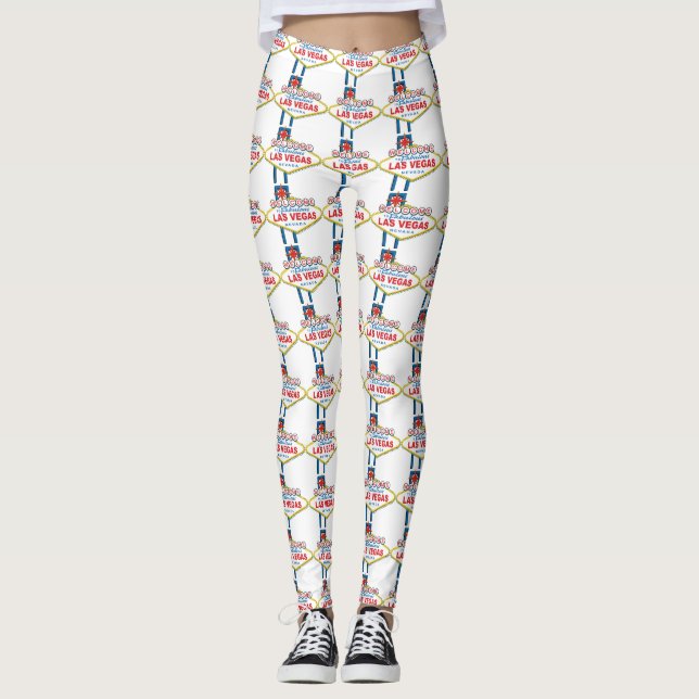 Willkommen zu Las Vegas-Zeichen Leggings (Vorderseite)