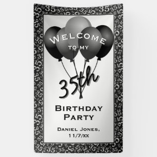 Willkommen zu meinem 35. Geburtstags-Party - Banner