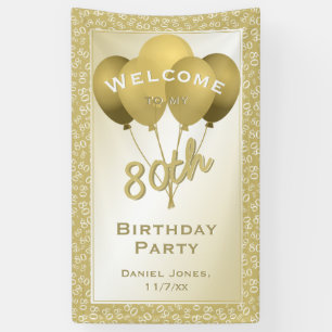 Willkommen zu meinem 80. Geburtstags-Party - Banner