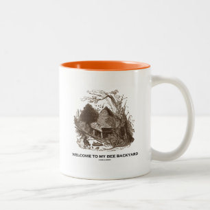 Willkommen zu meinem Bienen-Hinterhof (Bienenstock Zweifarbige Tasse