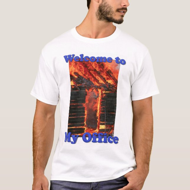 Willkommen zu meinem Büro T-Shirt (Vorderseite)