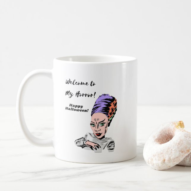 Willkommen zu meinem Horror Halloween Kaffeetasse (Mit Donut)