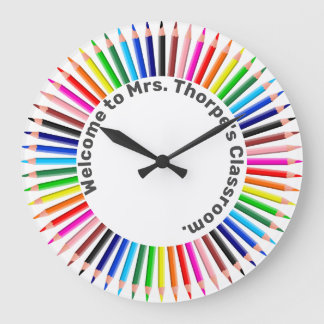 Willkommen zu meinem Klassenzimmer Große Wanduhr
