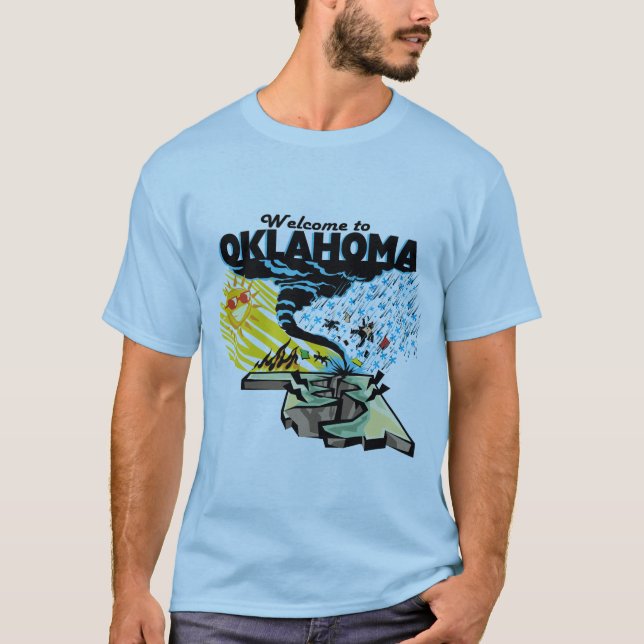 Willkommen zu Oklahoma. Ist dieses ein großer T-Shirt (Vorderseite)