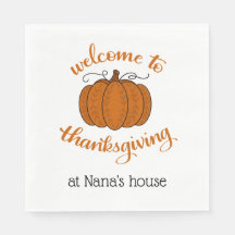 Willkommen zu personalisierten Thanksgiving-Servie