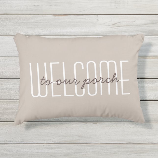 Willkommen zu unserem Porsche Zitat neutral Kissen Für Draußen (Vorderseite)