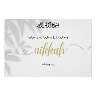 Willkommen zu unserer Nikkah - Islamische Hochzeit Poster