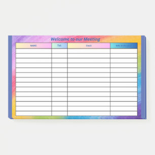 WILLKOMMEN ZU UNSERER TAGUNG POST-IT KLEBEZETTEL