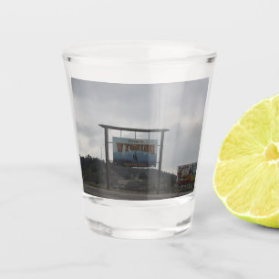 Willkommen zu Wyoming-Schnapsglas Schnapsglas