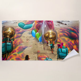 Willkommen Zuhause Beach Balloons Sandstrand Handt Strandtuch