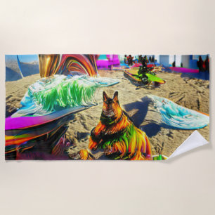 Willkommen Zuhause Beach Family German Shepherd Do Strandtuch