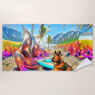 Willkommen Zuhause Beach Family German Shepherd Do Strandtuch
