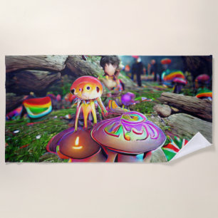 Willkommen Zuhause Beach Family Mushrooms und Fair Strandtuch