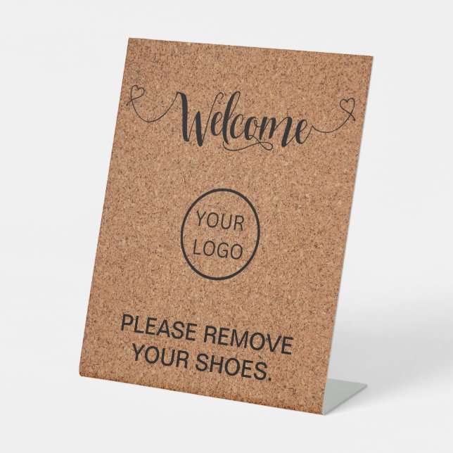 Willkommen Zuhause Bitte entfernen Sie Ihre Schuhe Sockelschild (Vorderseite)