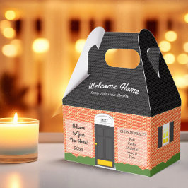 Willkommen Zuhause Brick House Black Roof Housewar Geschenkschachtel