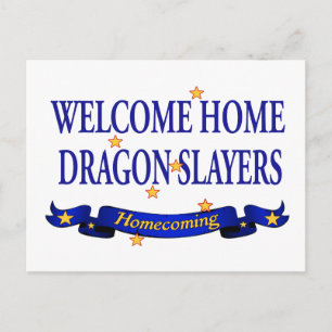 Willkommen Zuhause Dragon Slayers Postkarte