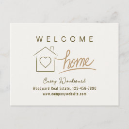 Willkommen Zuhause Real Anwesen Einfach sauber Min Postkarte