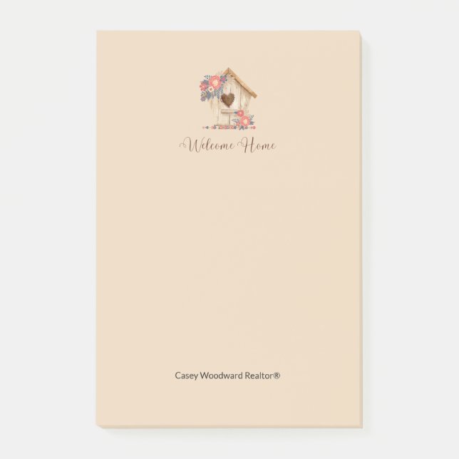 Willkommen Zuhause Realtor Herzlichen Glückwunsch Post-it Klebezettel (Vorderseite)