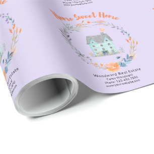 Willkommen Zuhause Süßes Zuhause Makler Benutzerde Geschenkpapier