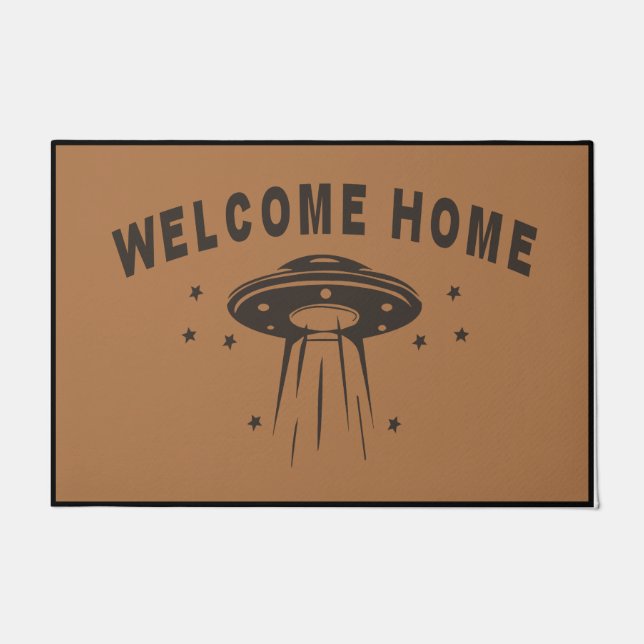 Willkommen Zuhause UFO Doormat, Planet Liebhaber M Fußmatte (Vorderseite)