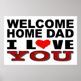 Willkommen Zuhause Vater I Liebe You Poster