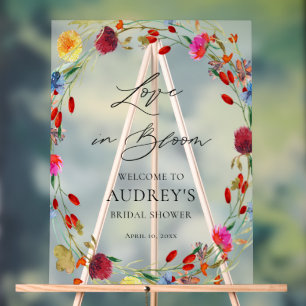 Willkommen zum Brautjungfer-Treffen "Liebe in Blüt Acrylschild