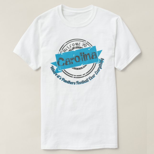 Willkommen zum Carolina-Weiß-T - Shirt (Design vorne)