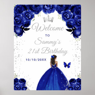 Willkommen zum Geburtstag der dunkelhäutigen Prinz Poster