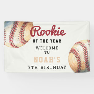 Willkommen zum Geburtstag im Vintage-Baseball-Stil Banner