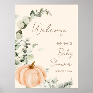 Willkommen zum Herbst-Babyshower 'Fall Little Pump Poster