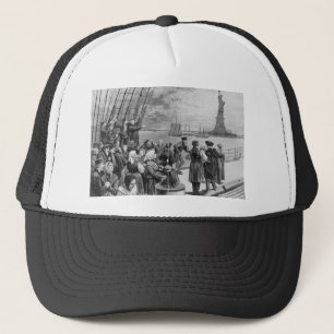 Willkommen zum Land der Freiheit von Ellis Island Truckerkappe