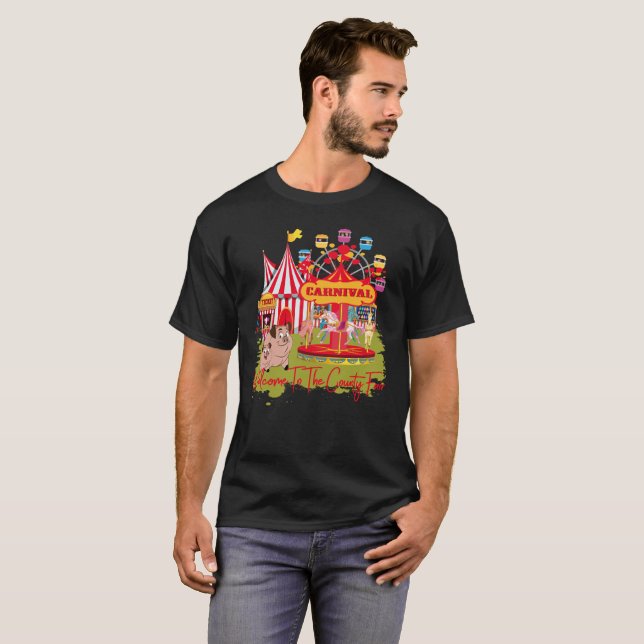 Willkommen zum Landkreis angemessen - Karneval T-Shirt (Vorne ganz)