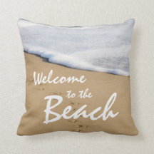 Willkommen zum Strand und zum Ozean-Kissen