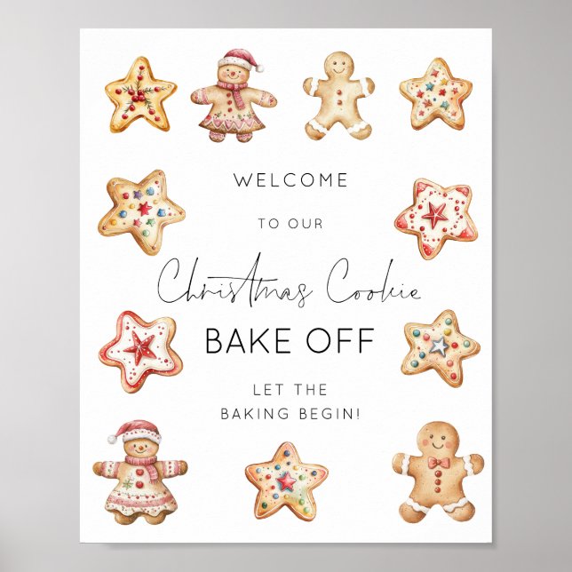 Willkommen zum Weihnachtsbake Poster (Vorne)