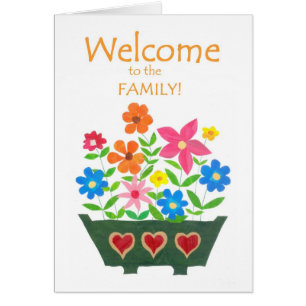Willkommen zur Familien-Karte - Blumen-Power