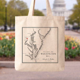 Willkommen zur Hochzeit in Washington DC - Schwarz Tragetasche
