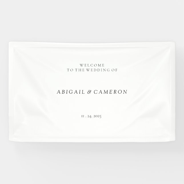"Willkommen zur Hochzeit von..." Hochzeitsbanner Banner (Horizontal)