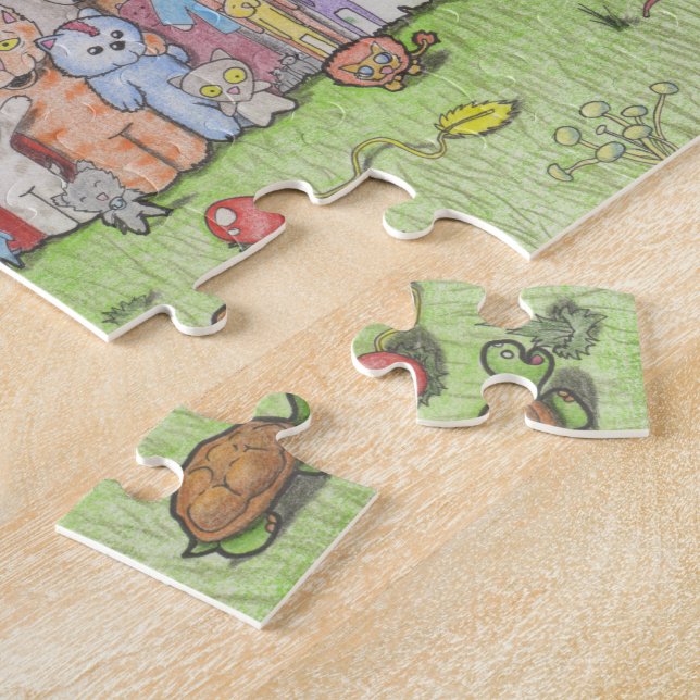 Willkommen zur Katzen-Stadt Puzzle (Seite)